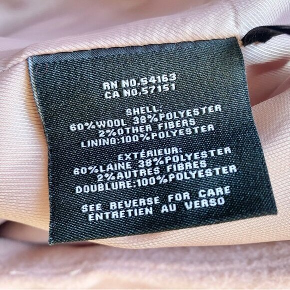 Cole Haan Slick Wrap Wool Blend Coat In Dusty Rose size 2X - Picture 10 of 14